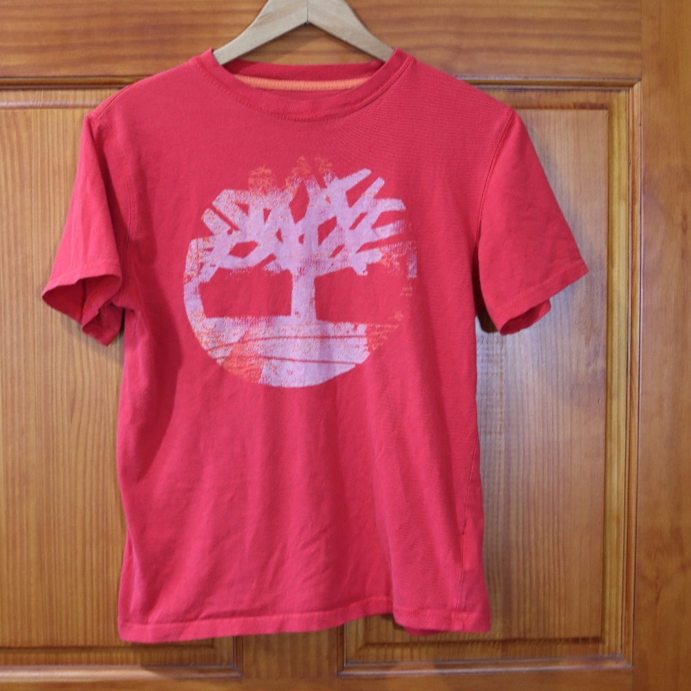 Timberland Red Graphic T-Shirt Boys LG
